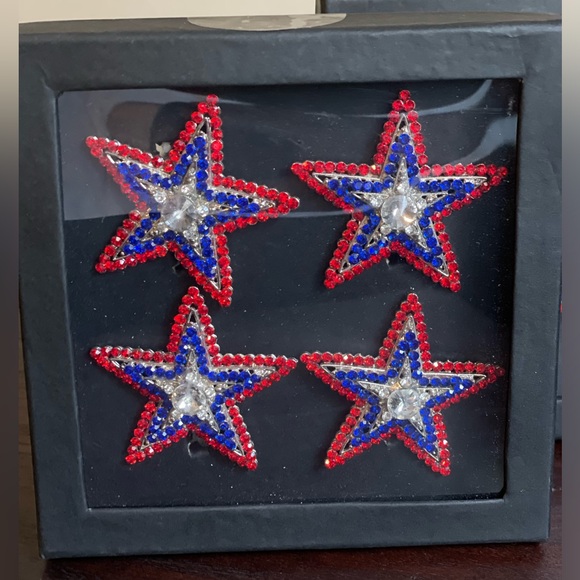 Jeweled star napkin rings - Picture 2 of 4